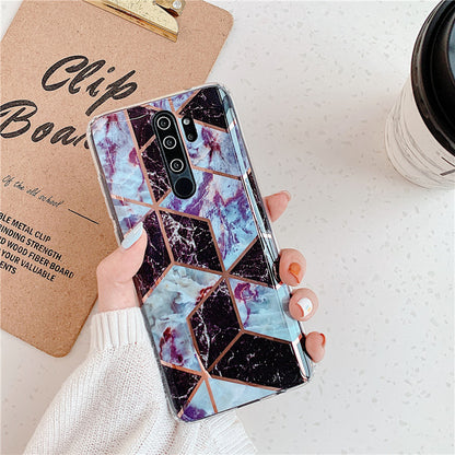 Xiaomi Plating Splice Marble Phone Cases