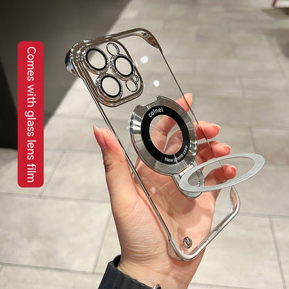 Frameless iPhone Case with Lens Protector silver