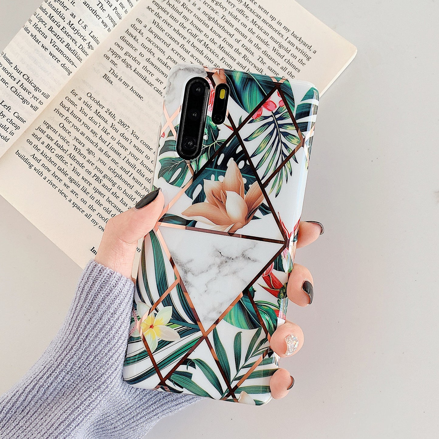 Huawei Floral Design Mobile Phone Case