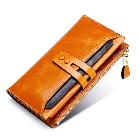 Women's Multi-Card Buckle Long Leather Wallets