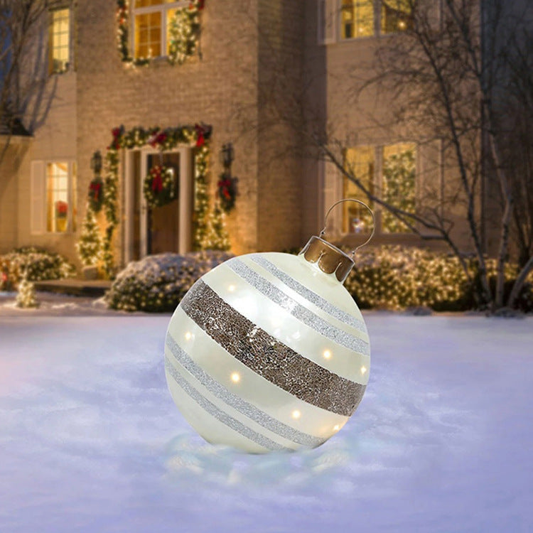 Outdoor PVC 60CM Inflatable Christmas Ornament Ball