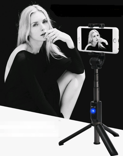 Apple-Compatible Bluetooth Tripod Selfie Stick with Remote Control