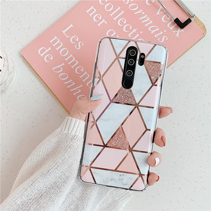 Xiaomi Plating Splice Marble Phone Cases