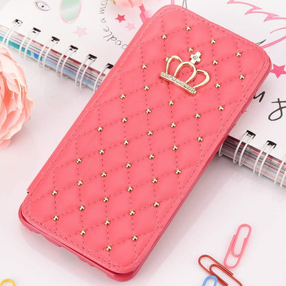 Premium Crown Card Leather Samsung Phone Case