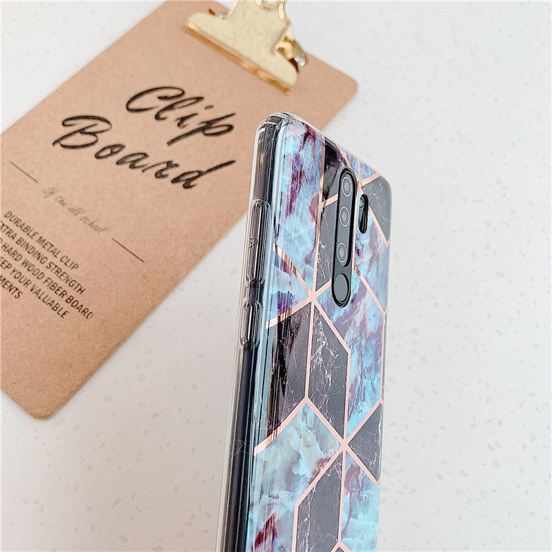 Xiaomi Plating Splice Marble Phone Cases