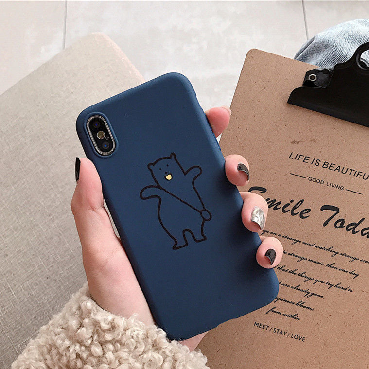 Matte Protective Cartoon Frosted Phone Case