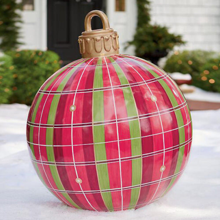 Outdoor PVC 60CM Inflatable Christmas Ornament Ball