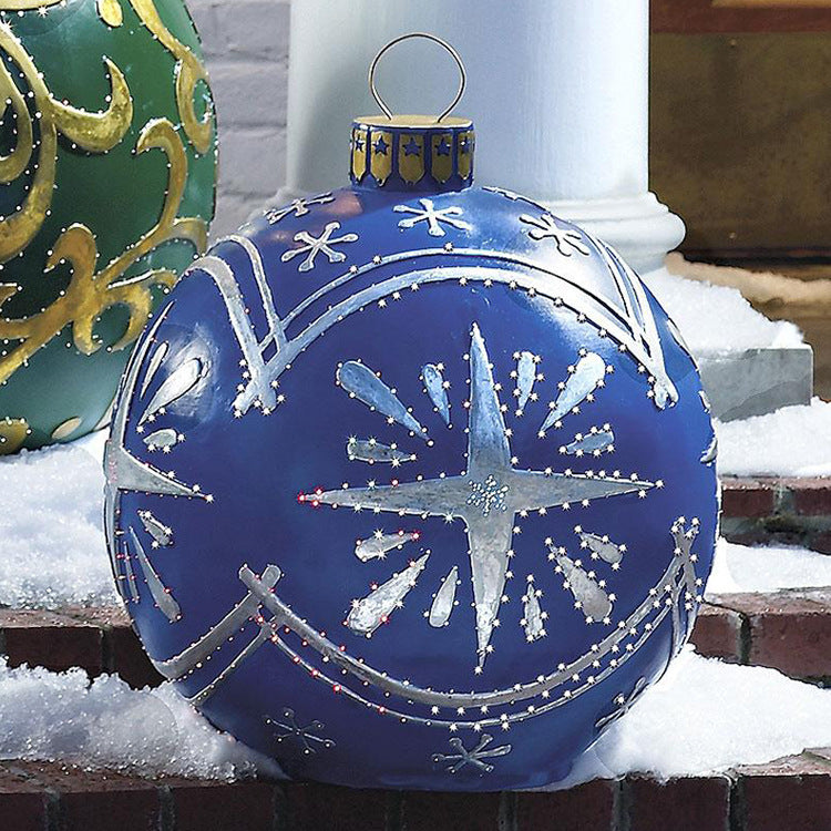 Outdoor PVC 60CM Inflatable Christmas Ornament Ball