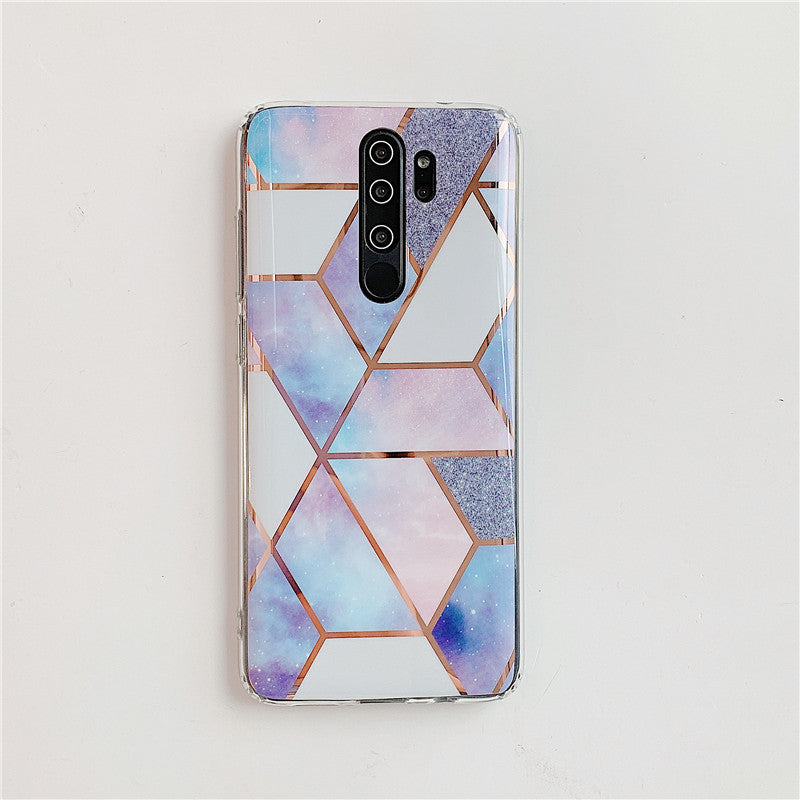 Xiaomi Plating Splice Marble Phone Cases