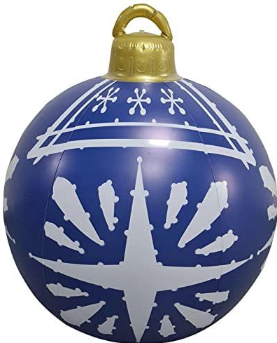 Outdoor PVC 60CM Inflatable Christmas Ornament Ball