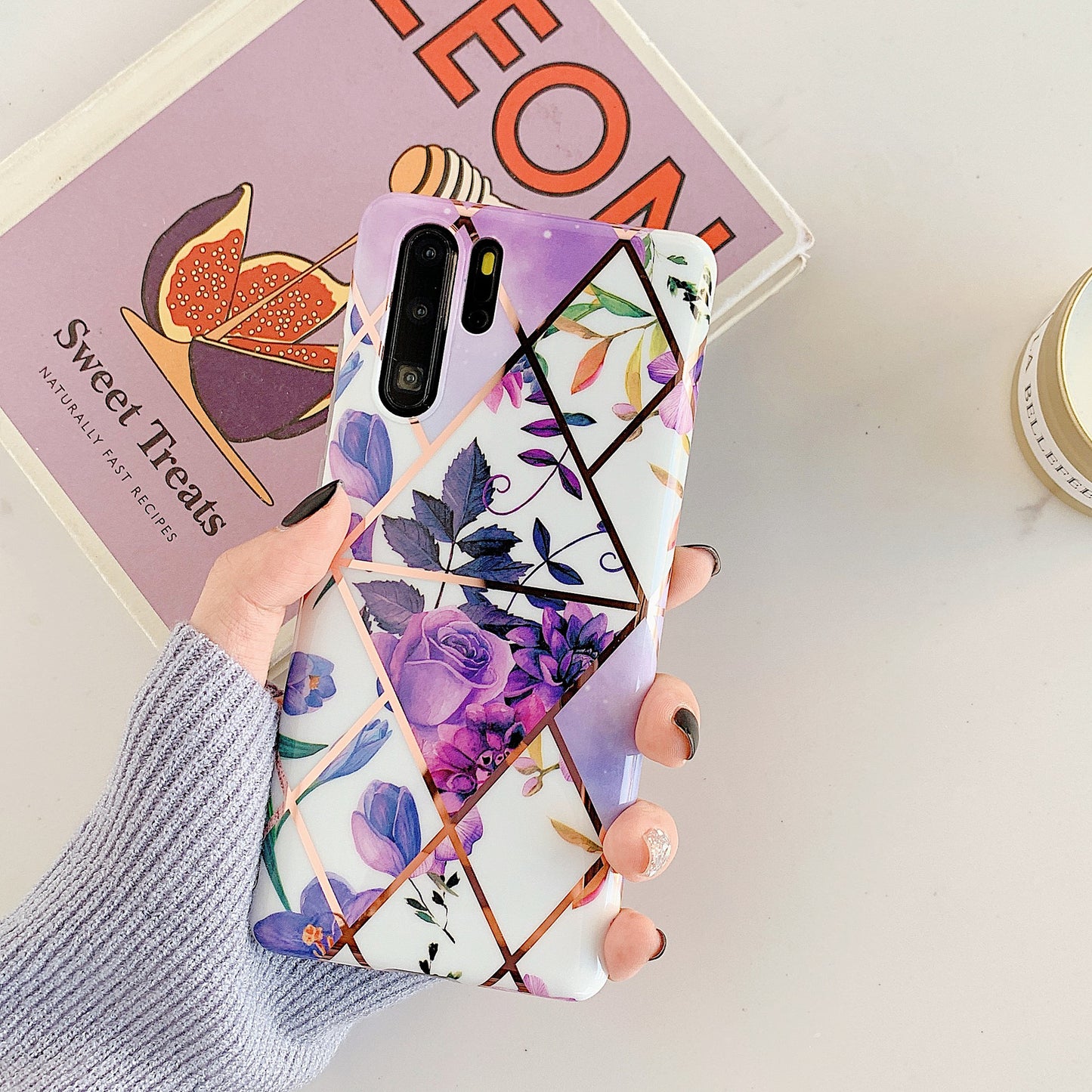 Huawei Floral Design Mobile Phone Case