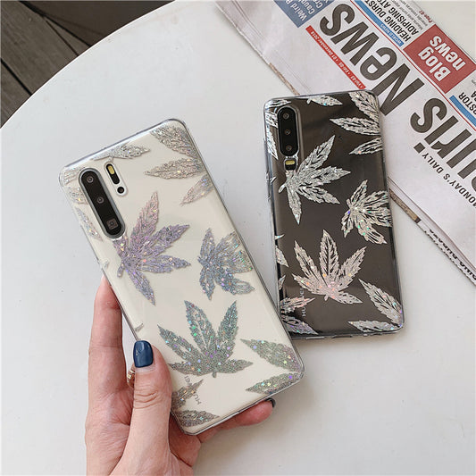 Huawei Phone Case, Pineapple & Bronzing Leaves Design