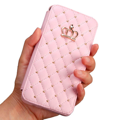 Premium Crown Card Leather Samsung Phone Case