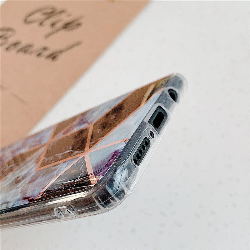 Xiaomi Plating Splice Marble Phone Cases