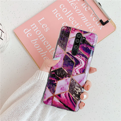 Xiaomi Plating Splice Marble Phone Cases