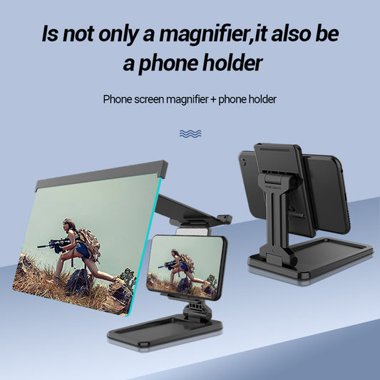 Apple Compatible 12" Screen Amplifier, 3D Folding Magnifier Holder