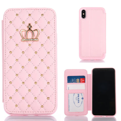 Premium Crown Card Leather Samsung Phone Case