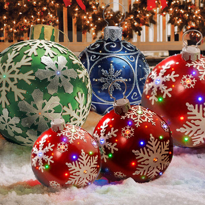 Outdoor PVC 60CM Inflatable Christmas Ornament Ball