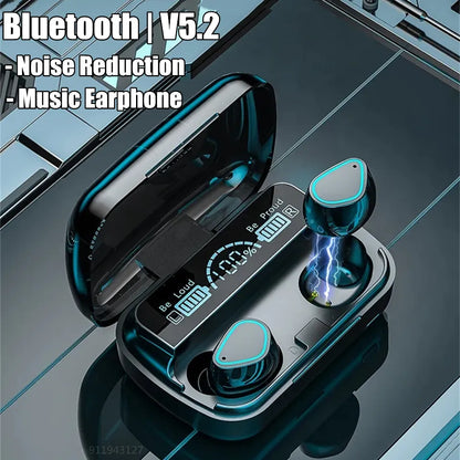 TWS Wireless Bluetooth Earphones: Noise Reduction, 9D HIFI, Waterproof, MIC