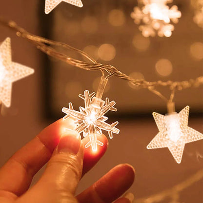 Snowflake LED String Lights for Home Decoration