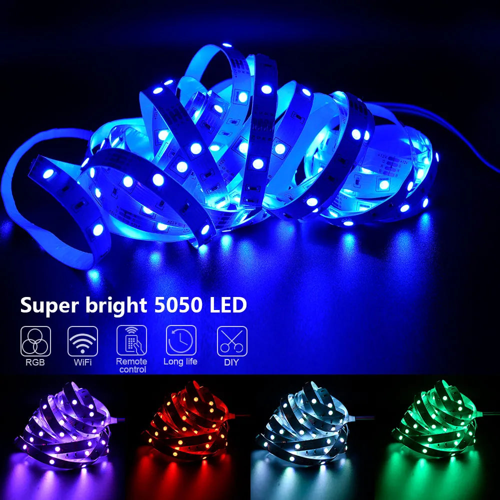 RGB LED Strip Lights: 5V, 1M-30M, Music Sync, Color Changing