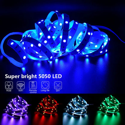 RGB LED Strip Lights: 5V, 1M-30M, Music Sync, Color Changing