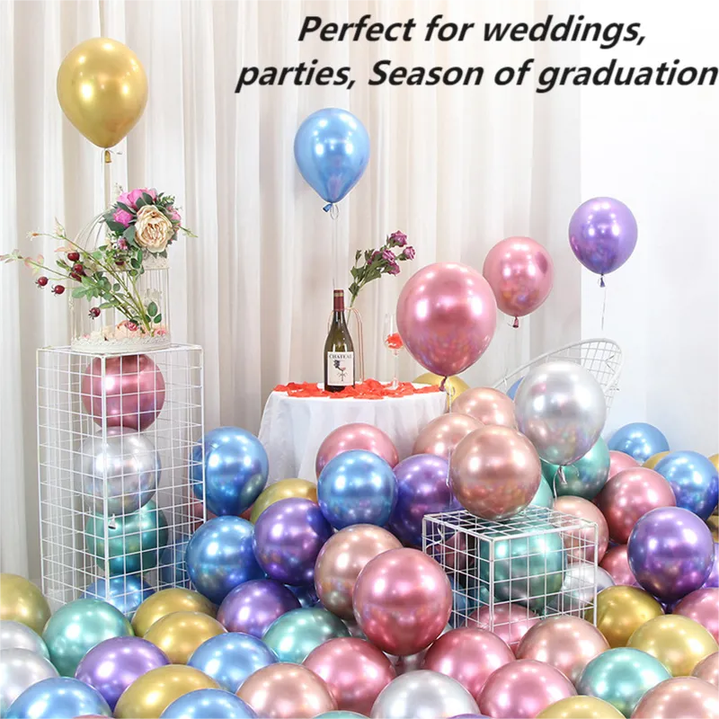 Metallische Luftballons: 10 Zoll, perfekt für Hochzeiten, Partys und Feiern