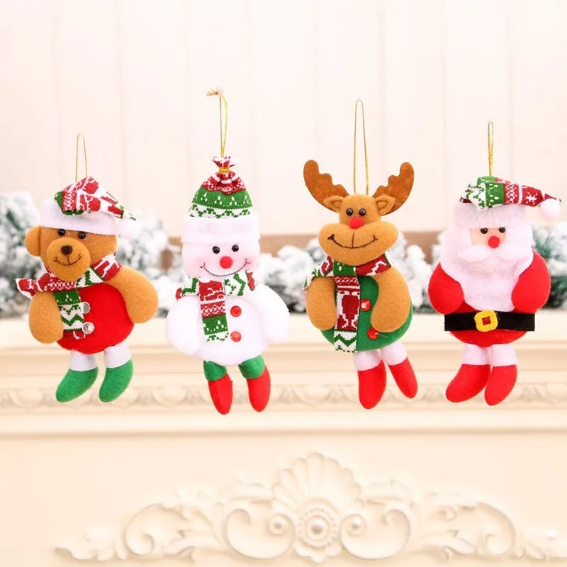 Christmas Tree Accessories Cloth Small Pendant Gifts 4pcs