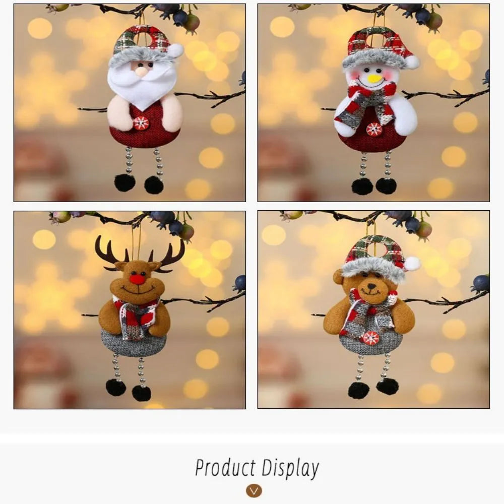 Christmas Tree Accessories Cloth Small Pendant Gifts 4pcs