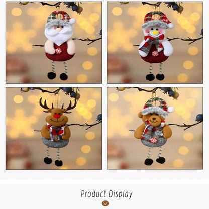 Christmas Tree Accessories Cloth Small Pendant Gifts 4pcs