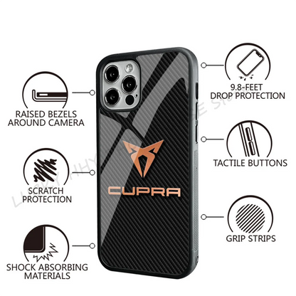 Strong Magnetic Cupra Racing Phone Case for iPhone 11-15