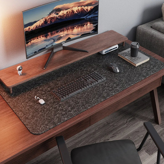 Large Wool Felt Desk Mat for Office and Gaming