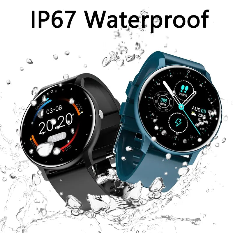 Full Touch Screen Sport Fitness Smart Watch for Men Women