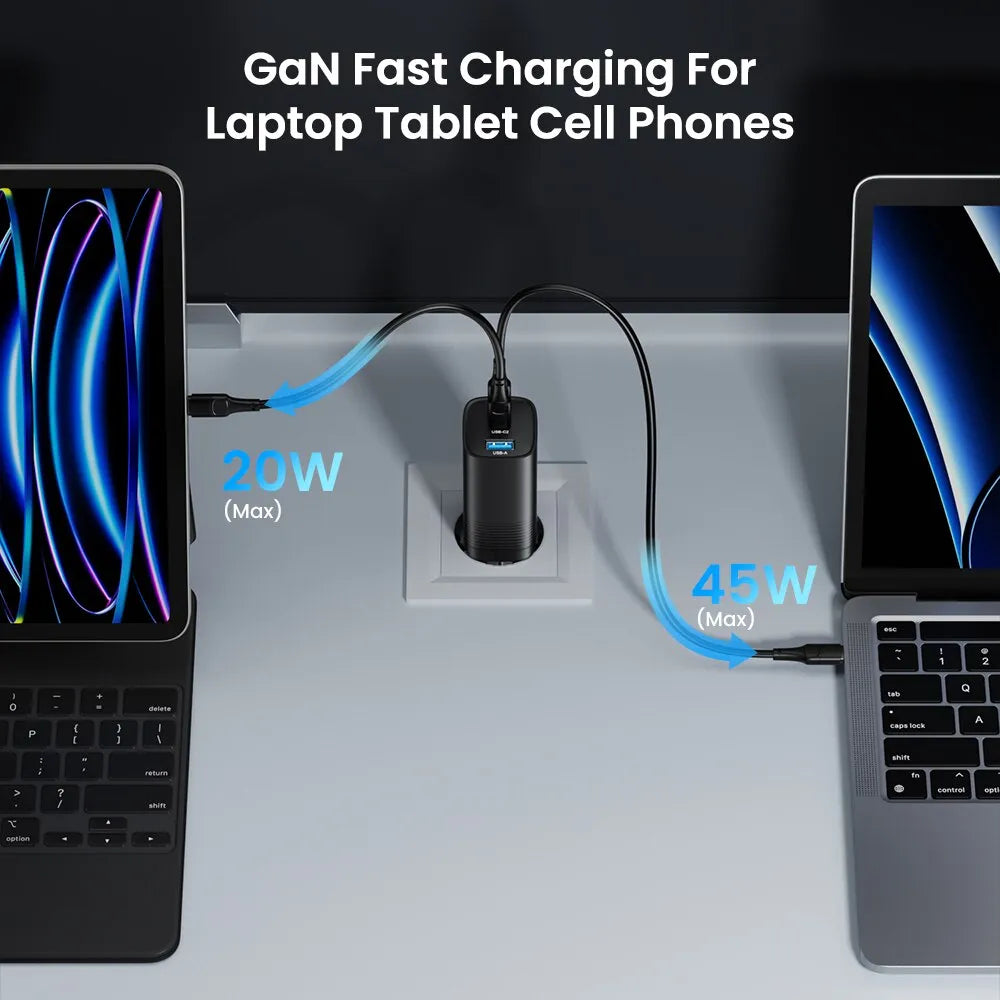 Type-C 65W GaN Fast Charger for MacBook, Tablets, iPhone, Samsung