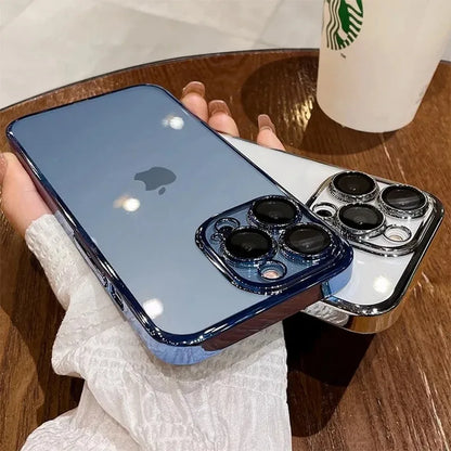 Luxury Plating Clear iPhone Case for iPhone 11, 12