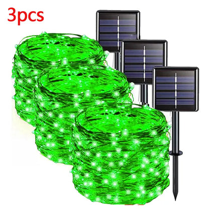 Solar LED Fairy Lights: 42M, 400 LEDs, Waterproof, Outdoor Decoration