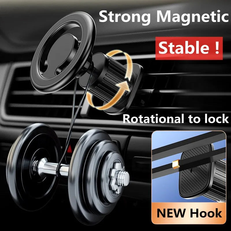 Magnetic Car Phone Holder with Macsafe Compatibility