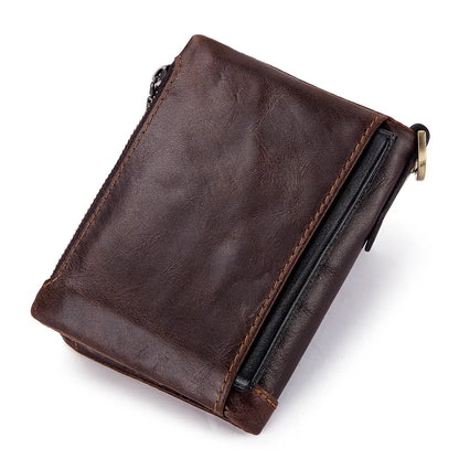 Men's 100% Genuine Leather Wallet: Coin Purse & Card Holder