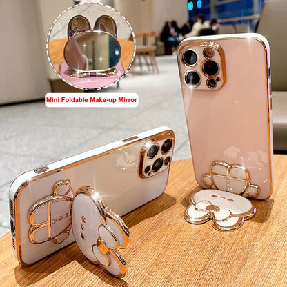 Mirror Plating Phone Holder Case for Samsung Galaxy