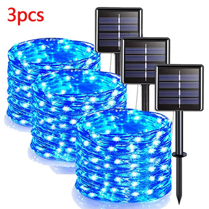 Solar LED Fairy Lights: 42M, 400 LEDs, Waterproof, Outdoor Decoration