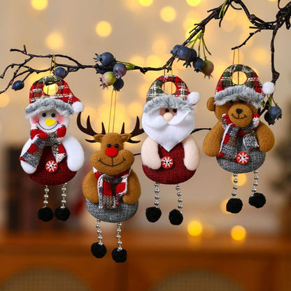 Christmas Tree Accessories Cloth Small Pendant Gifts 4pcs