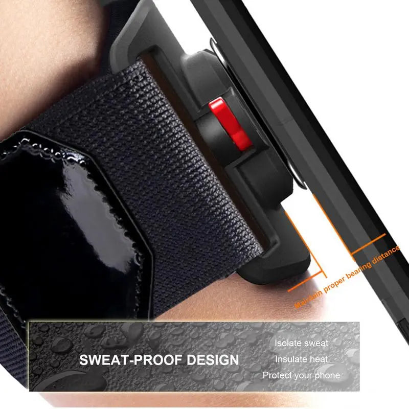 Wristband Phone Holder for gym, jogging and work - 360 Rotatable