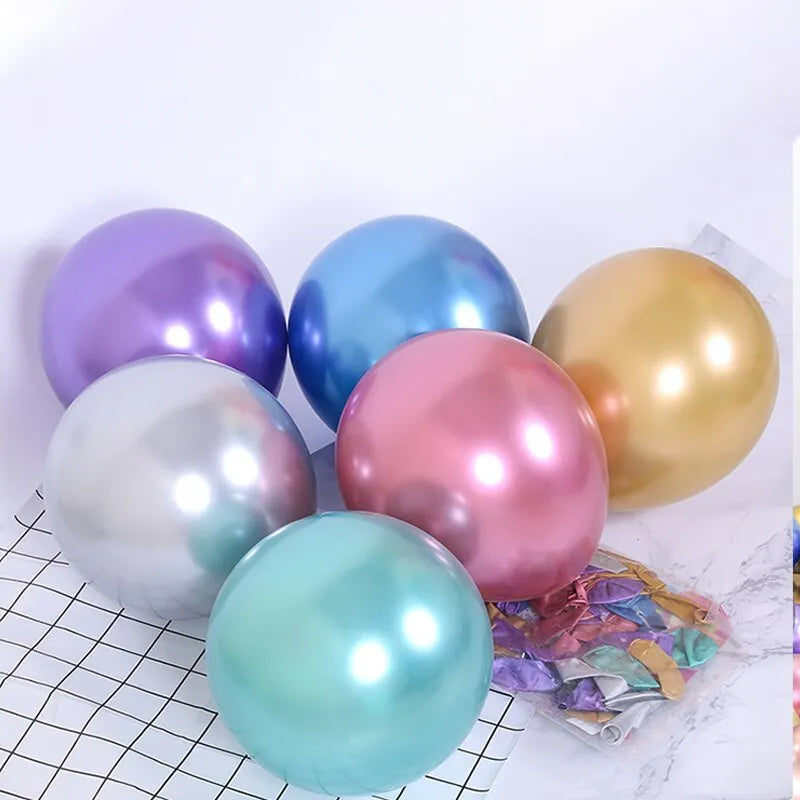 Metallic Balloons: 10-Inch, Perfect for Weddings, Parties, and Celebrations