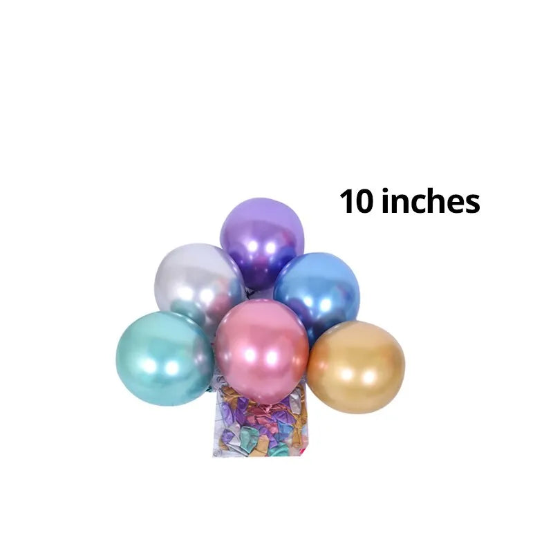 Metallic Balloons: 10-Inch, Perfect for Weddings, Parties, and Celebrations