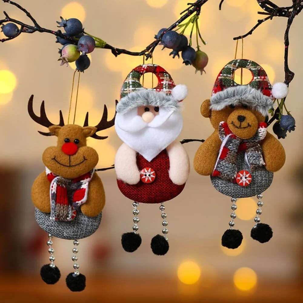 Christmas Tree Accessories Cloth Small Pendant Gifts 4pcs