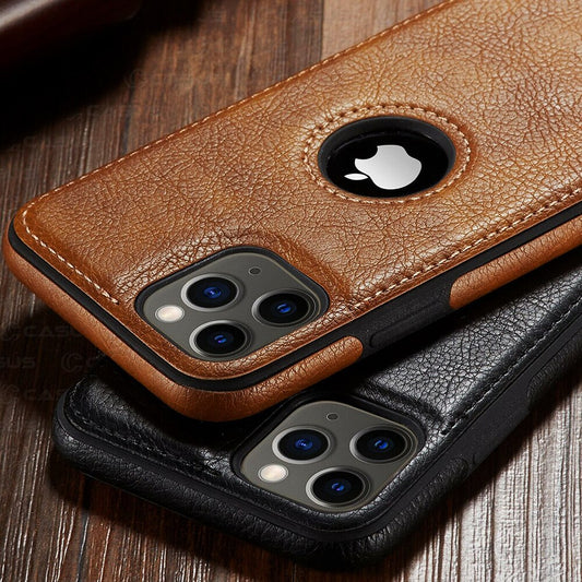 Ultra Thin Leather Phone Case for iPhone - Shockproof