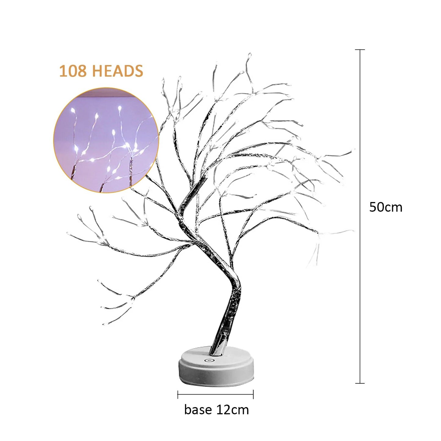 20-Inch Bonsai Tree Table Lamp for Home Decor and Parties