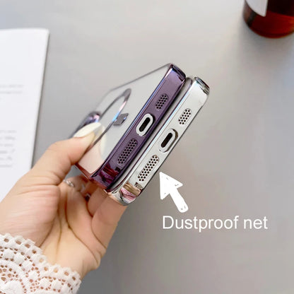 Plating Magnetic Wireless Soft TPU iPhone Cases