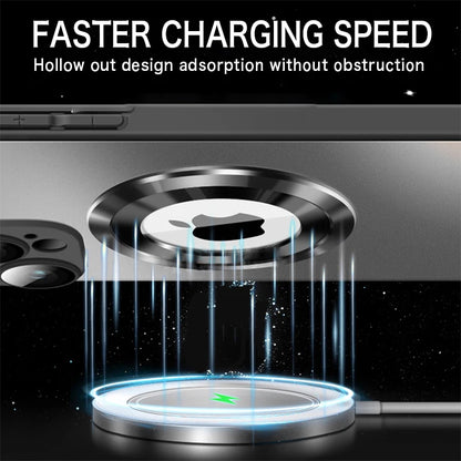 Transparent Magsafe Magnetic Case For iPhones, Wireless Charging Acrylic Shockproof Bumper Cover