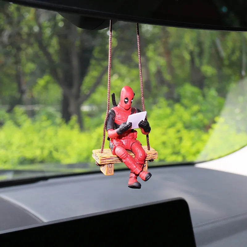 Disney Anime Deadpool Actionfigur Auto-Ornamente: Rückspiegel und Desktop-Dekoration